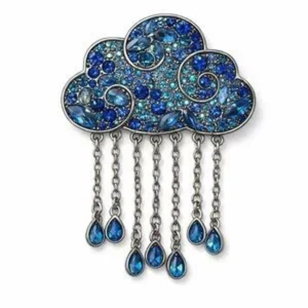 ??? Cloud | Blue and Silver Cloud Brooch ???